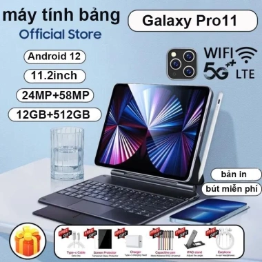 Galaxy Tab 11,2 inch 16GB RAM 512GB ROM - Giá rẻ 1,180,000đ, giải trí và học tập