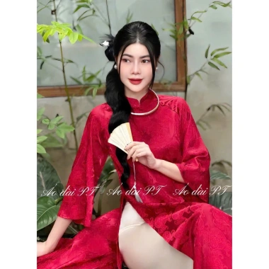 Gấm mẫu mới 2.025 áo dài cách tân gấm thọ dơi đa màu sang trọng, chất mềm rủ cao cấp giá ưu đãi 208.800 VND