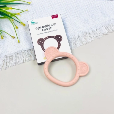 Gặm nướu hình gấu Jubon - Đồ chơi ngậm nướu an toàn, dễ thương cho bé 3 tháng trở lên