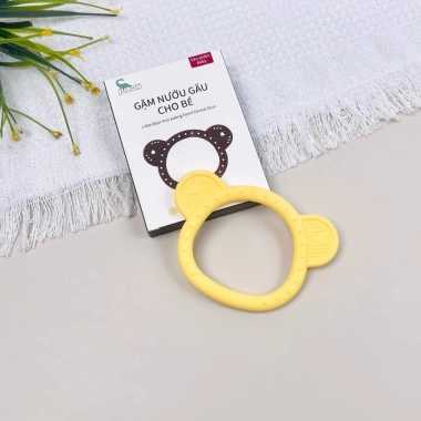 Gặm nướu hình gấu Jubon - Đồ chơi ngậm nướu an toàn, dễ thương cho bé 3 tháng trở lên
