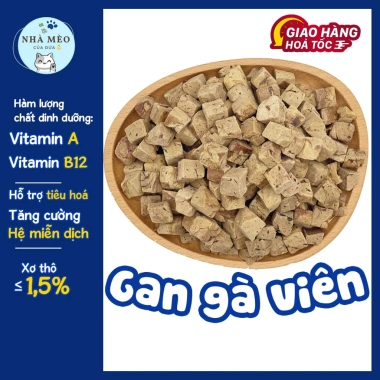 Gan gà sấy khô 500g cho chó mèo - Hỗ trợ tiêu hoá, giảm rụng lông, lông mượt 8 Gan gà sấy khô 500g cho chó mèo - Hỗ trợ tiêu hoá, giảm rụng lông, lông mượt 8