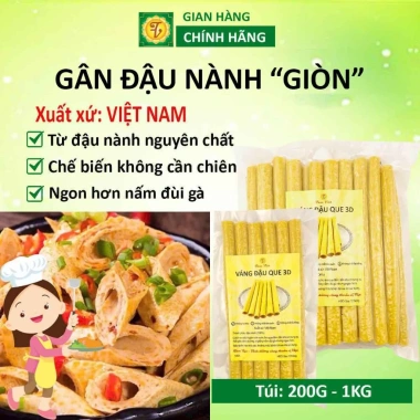 Gân Váng Đậu 1kg/500g/200g – Váng Đậu Cọng Cao Cấp, Tàu Hũ Ky Que, Thịt Đậu Nành – Giảm Giá Đến 49.000₫ (Giá Gốc 60.270₫)