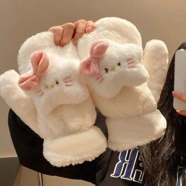Găng Tay Bông Lót Lông Ấm Áp Nữ - Họa Tiết Dễ Thương CuTe Giá 89.000₫ 4