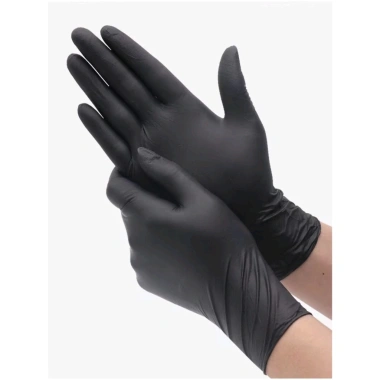 Găng tay cao su không bột màu đen phù hợp phun xăm, giá cạnh tranh 43.650₫