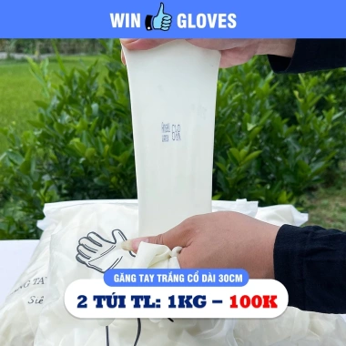 Găng tay cao su trắng 1Kg siêu dai, mềm mại, không mùi - G88 giảm giá, chỉ 55.000đ