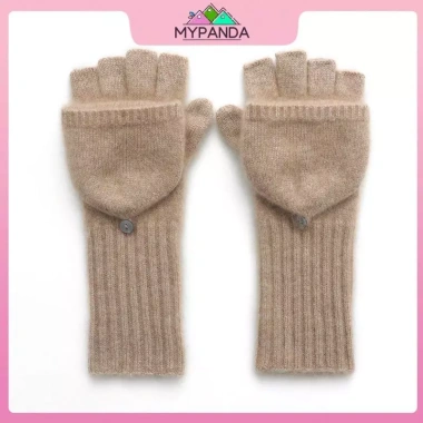 Găng tay cashmere không ngón dệt kim MYPANDA ấm áp cho nam nữ, sinh viên, bé trai và bé gái