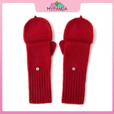 Găng tay cashmere không ngón dệt kim MYPANDA ấm áp cho nam nữ, sinh viên, bé trai và bé gái