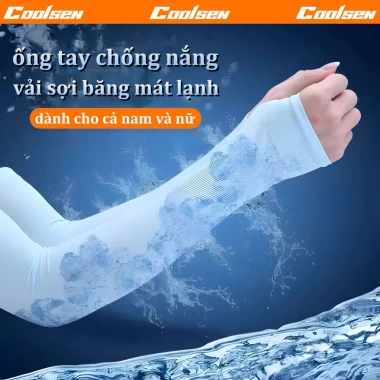 Găng tay chống nắng nam nữ UV UPF50+ vải lụa băng mát lạnh, thiết kế không trơn trượt - Giá 39.800₫