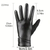 Găng Tay Da Nữ Mùa Đông – Cảm Ứng Len Lót, Chống Gió, Ấm Áp, Da Lộn – 129.334₫ 5