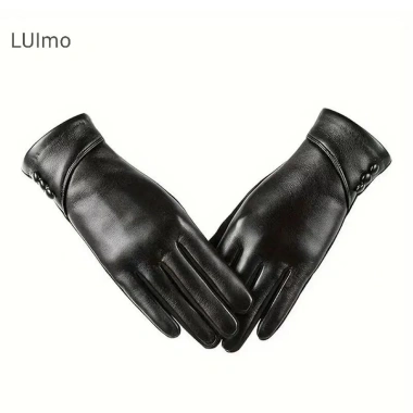 Găng Tay Da Nữ Mùa Đông – Cảm Ứng Len Lót, Chống Gió, Ấm Áp, Da Lộn – 129.334₫