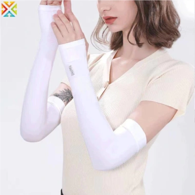 Găng tay dài chống nắng UV bảo vệ tay mùa hè băng lụa, phù hợp ngoài trời 4