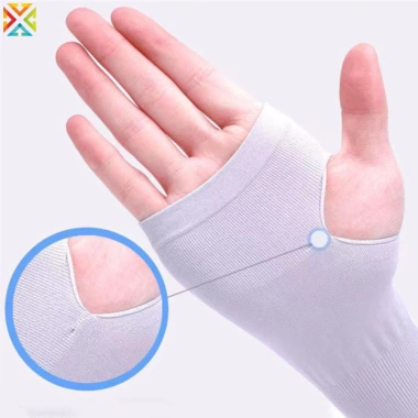 Găng tay dài chống nắng UV bảo vệ tay mùa hè băng lụa, phù hợp ngoài trời 7