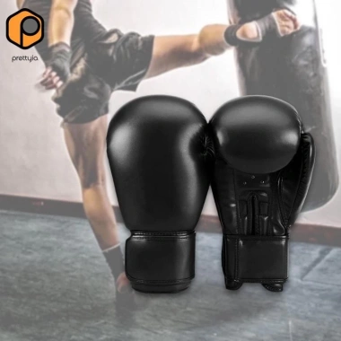 Găng tay đấm bốc Prettyia thoáng khí, da PU, lót mềm, cho kickboxing và Muay Thái - Nam Nữ 138k