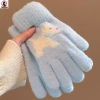 Găng tay dệt kim nữ ấm áp mùa đông, nơ xinh, cảm ứng 5 ngón - Giá 97.416₫ 2