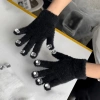 Găng Tay Dệt Kim Nữ HYCEO - Giả Kim Cương Dày, Co Giãn, Chống Gió Mùa Đông 8