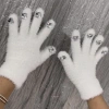 Găng Tay Dệt Kim Nữ HYCEO - Giả Kim Cương Dày, Co Giãn, Chống Gió Mùa Đông 9