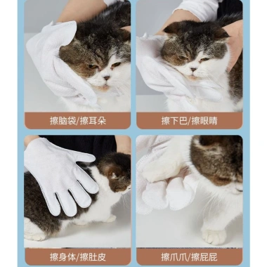Găng Tay Dùng Một Lần Cho Thú Cưng – Khăn Ướt Kháng Khuẩn, Chống Ngứa, Làm Sạch Tóc – 182.430₫ 3