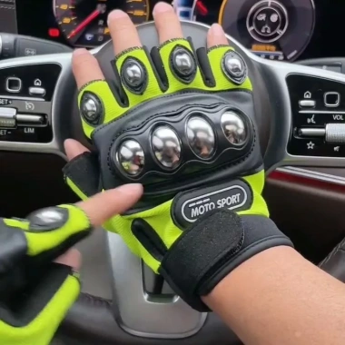 Găng Tay Half Finger Vỏ Thép Xe Máy Thể Dục - Bảo Vệ Khi Đạp Xe Ngoài Trời, Giảm 20%