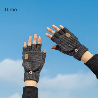 Găng tay không ngón dệt kim Luimo mùa đông ấm áp dày dặn cảm ứng cho nam nữ - Quà tặng SBS