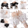 Găng Tay Không Ngón Gothic Đen Trắng và Vòng Tay Ren Co Giãn Dễ Thương Phụ Kiện Cosplay Giá 112.200 VND
