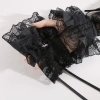 Găng Tay Không Ngón Gothic Đen Trắng và Vòng Tay Ren Co Giãn Dễ Thương Phụ Kiện Cosplay Giá 112.200 VND 4