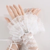 Găng Tay Không Ngón Gothic Đen Trắng và Vòng Tay Ren Co Giãn Dễ Thương Phụ Kiện Cosplay Giá 112.200 VND 5