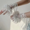 Găng Tay Không Ngón Gothic Đen Trắng và Vòng Tay Ren Co Giãn Dễ Thương Phụ Kiện Cosplay Giá 112.200 VND 8