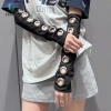 Găng tay không ngón Gothic Punk Rivet Oversleeve Cuff Phụ kiện cosplay thời trang mới 3