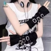 Găng tay không ngón Gothic Punk Rivet Oversleeve Cuff Phụ kiện cosplay thời trang mới 5