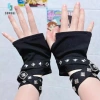 Găng tay không ngón Gothic Punk Rivet Oversleeve Cuff Phụ kiện cosplay thời trang mới 8