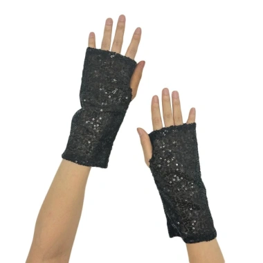 Găng tay kim sa lấp lánh HYCEO - Gothic punk cosplay, ngắn ngón, nhảy múa - 75.600 VND 10