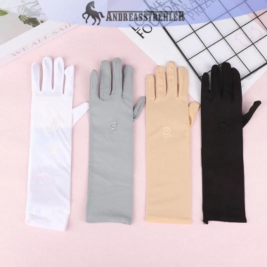 Găng tay lái xe nữ co giãn chống UV thoáng khí mỏng mùa xuân hè Onetimingfine