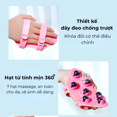 Găng Tay Lăn Massage Đa Năng Giảm Mỏi, Kích Thích Tuần Hoàn Máu Giá 34.000đ