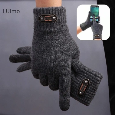 Găng tay len ấm áp mùa đông, cảm ứng, full ngón, dùng cho lái xe - 41.300đ