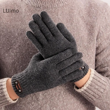 Găng tay len ấm áp mùa đông, cảm ứng, full ngón, dùng cho lái xe - 41.300đ