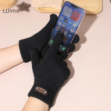 Găng tay len ấm áp mùa đông, cảm ứng, full ngón, dùng cho lái xe - 41.300đ