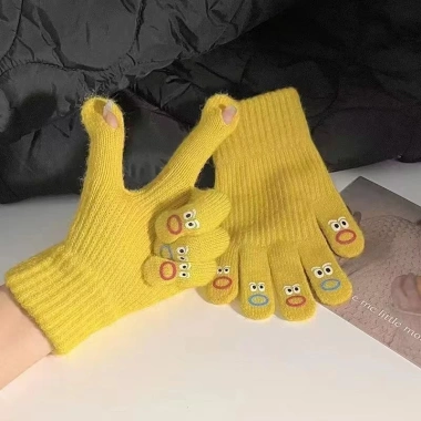 Găng tay len ấm áp nữ - Giữ ấm mùa thu đông, họa tiết hoạt hình cute, mẫu mới 2.025, giá chỉ 59.000 VND 8