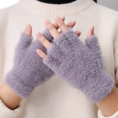 Găng Tay Len Hở Ngón Giữ Ấm Nam Nữ – Siêu Mềm, Thời Trang, Giá 50.261 VND