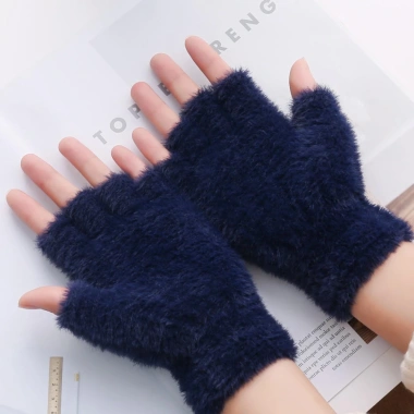 Găng Tay Len Hở Ngón Giữ Ấm Nam Nữ – Siêu Mềm, Thời Trang, Giá 50.261 VND