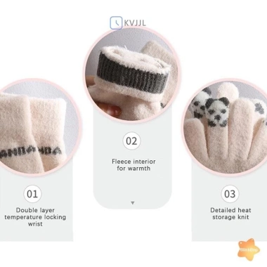 Găng tay len nữ ấm áp mùa thu đông, có lỗ màn hình cảm ứng, giảm giá 45.100₫