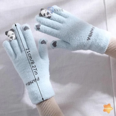 Găng tay len nữ ấm áp mùa thu đông, có lỗ màn hình cảm ứng, giảm giá 45.100₫