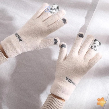 Găng tay len nữ ấm áp mùa thu đông, có lỗ màn hình cảm ứng, giảm giá 45.100₫