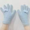 Găng tay lông HYCEO 5 ngón dày nơ, ấm áp, chống gió, màu lạnh, full ngón cho nam nữ 6