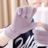Găng tay lông tơ hai ngón ấm áp, màn hình cảm ứng, Unisex, thích hợp đi xe đạp 39k 6