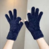 Găng tay lông tơ hai ngón ấm áp, màn hình cảm ứng, Unisex, thích hợp đi xe đạp 39k 10