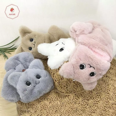 Găng Tay Nữ AACAR Sang Trọng Ấm Lật Ngón Đáng Yêu Mềm Mại Dày Linh Hoạt Nửa Ngón Mùa Đông - 73.764 VND 4