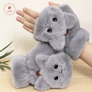 Găng Tay Nữ AACAR Sang Trọng Ấm Lật Ngón Đáng Yêu Mềm Mại Dày Linh Hoạt Nửa Ngón Mùa Đông - 73.764 VND 7