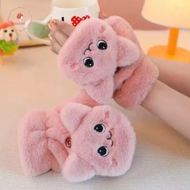 Găng Tay Nữ AACAR Sang Trọng Ấm Lật Ngón Đáng Yêu Mềm Mại Dày Linh Hoạt Nửa Ngón Mùa Đông - 73.764 VND 10