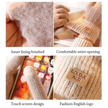 Găng tay nữ GOLOVE len mềm mịn ấm áp, combo 3 đôi mùa Thu Đông - Giá chỉ 36.000đ 9