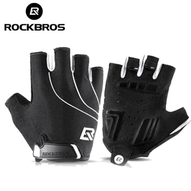 Găng tay nửa ngón ROCKBROS - Thoáng khí, chống trượt, hấp thụ sốc, xe đạp leo núi